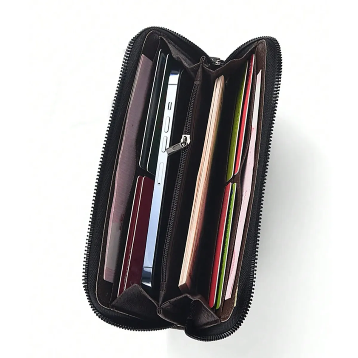 Multi-functional Anti-Aging Fashion Long Wallet With Zipper 2