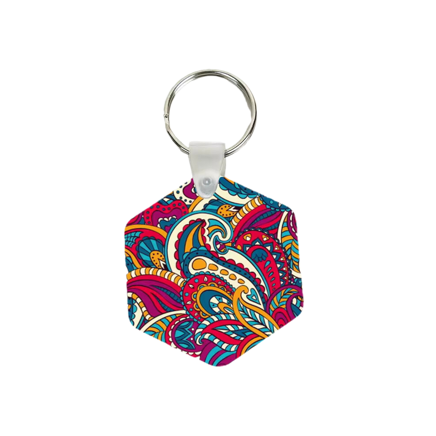 Hexagon Shape MDF Keychain 2