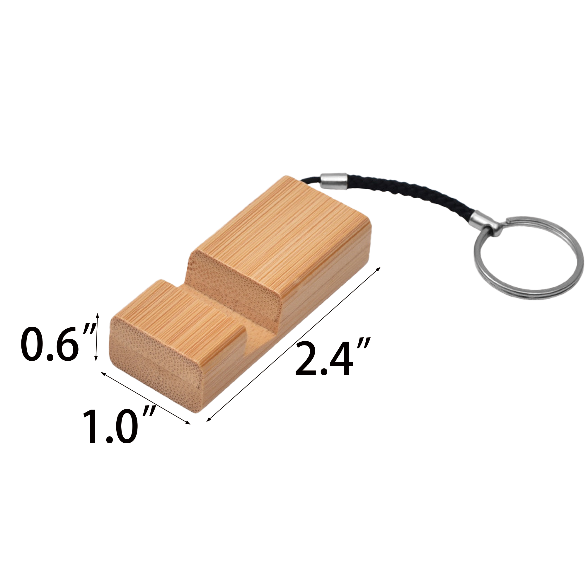 Wooden Keychain Phone Holder 3