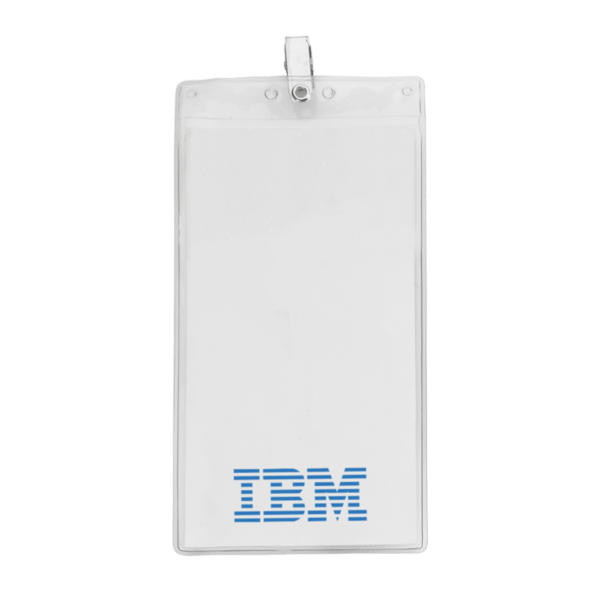 4" x 8" Printed Oversized Vertical Vinyl Pouch with Bulldog Clip 1