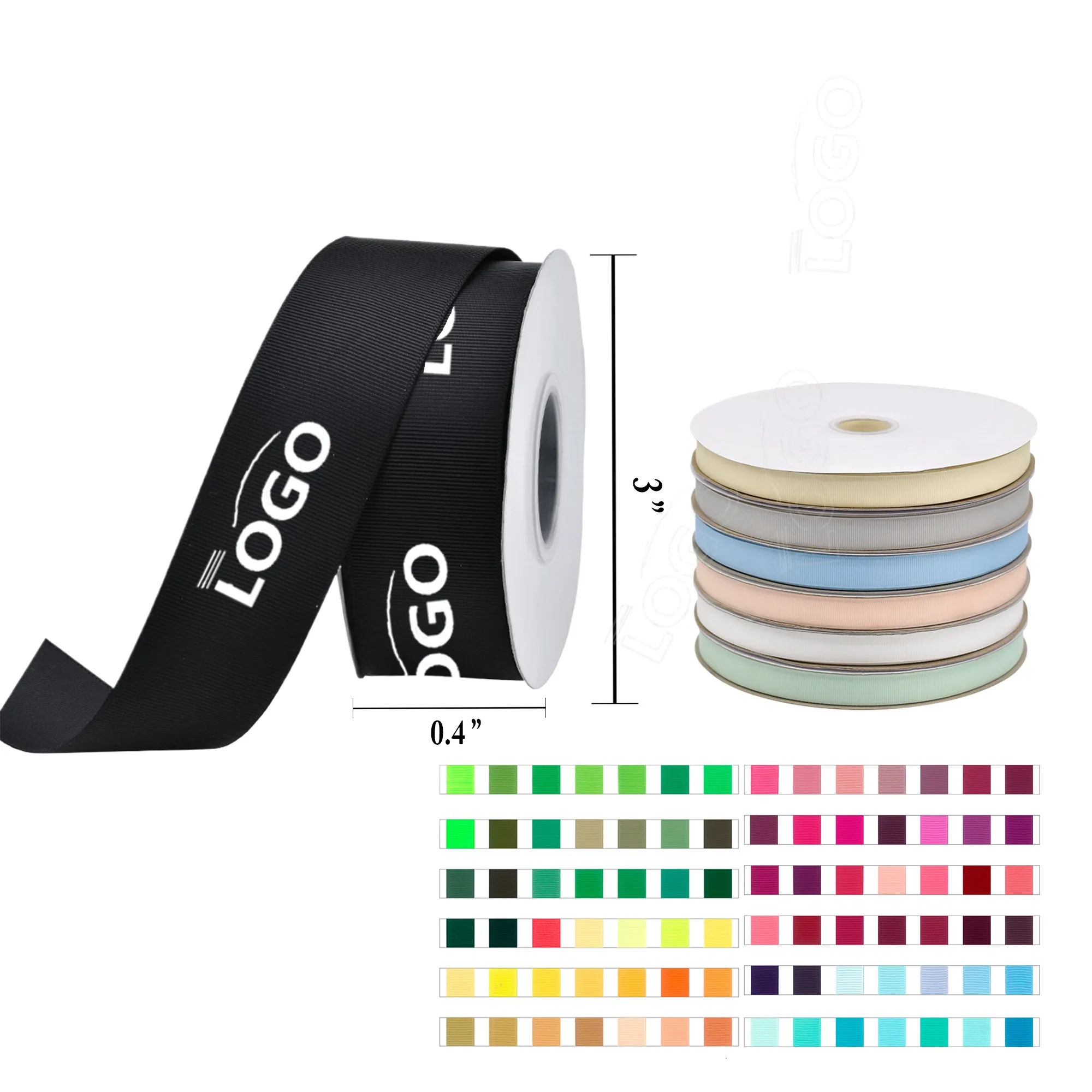 Polyester Personalized Gift Ribbon(5/8" 100yd) MOQ 100PCS 17