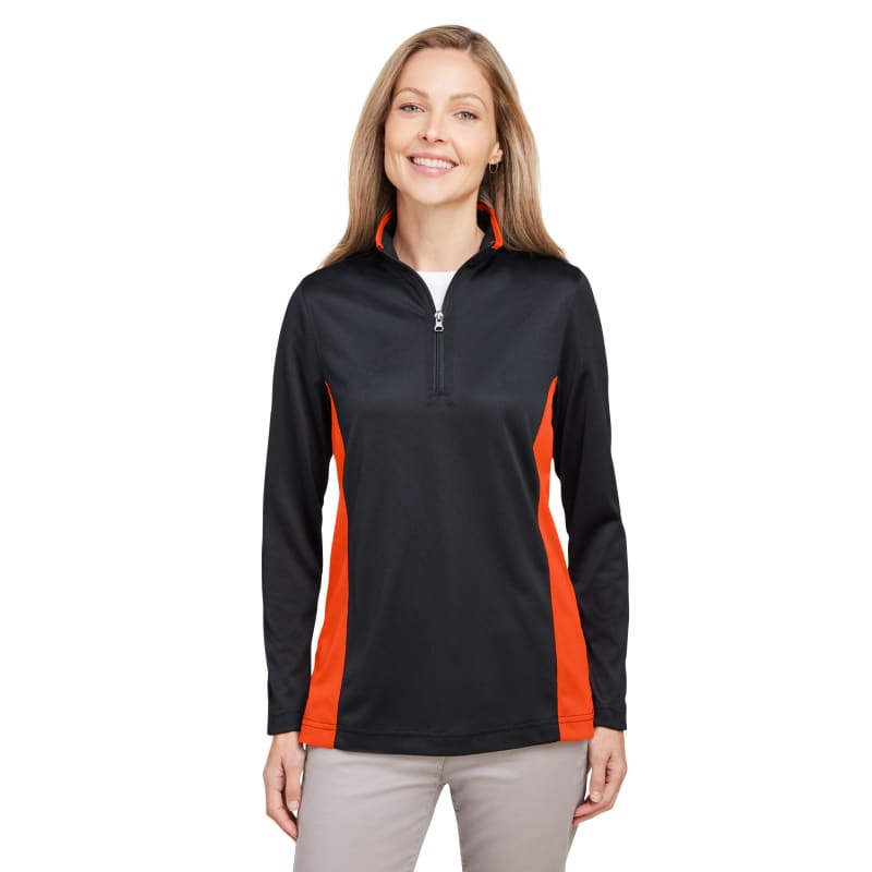 Harriton Ladies' Flash Snag Protection Plus IL Colorblock Quarter-Zip 5