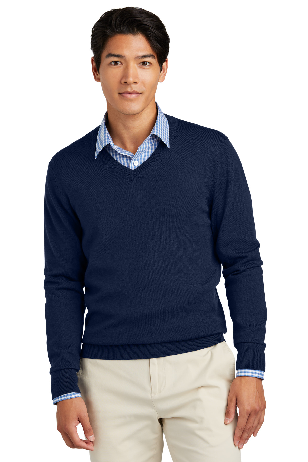 Brooks Brothers Washable Merino V-Neck Sweater BB18410 26