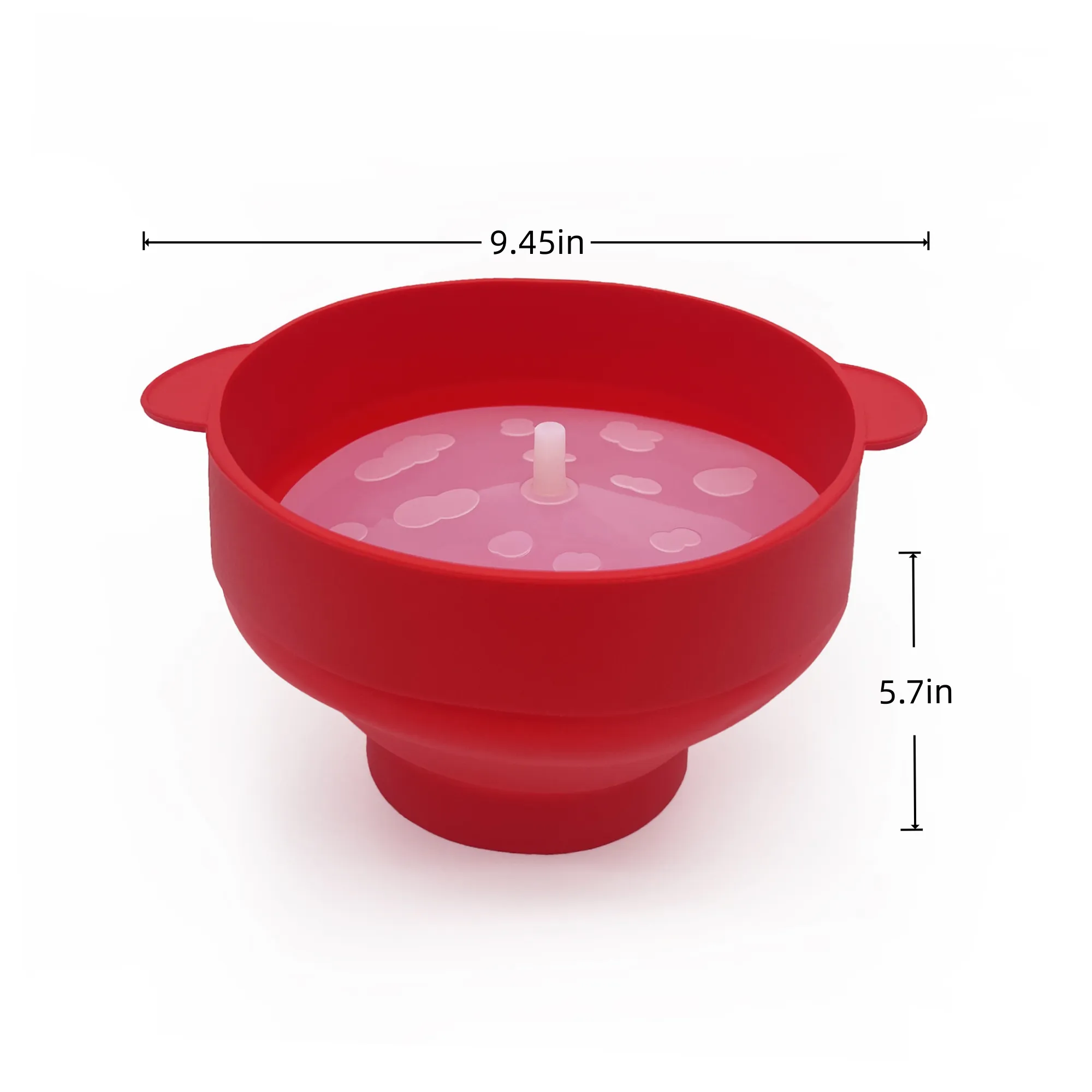 Foldable Silicone Popcorn Bucket with Handle for Microwave 5