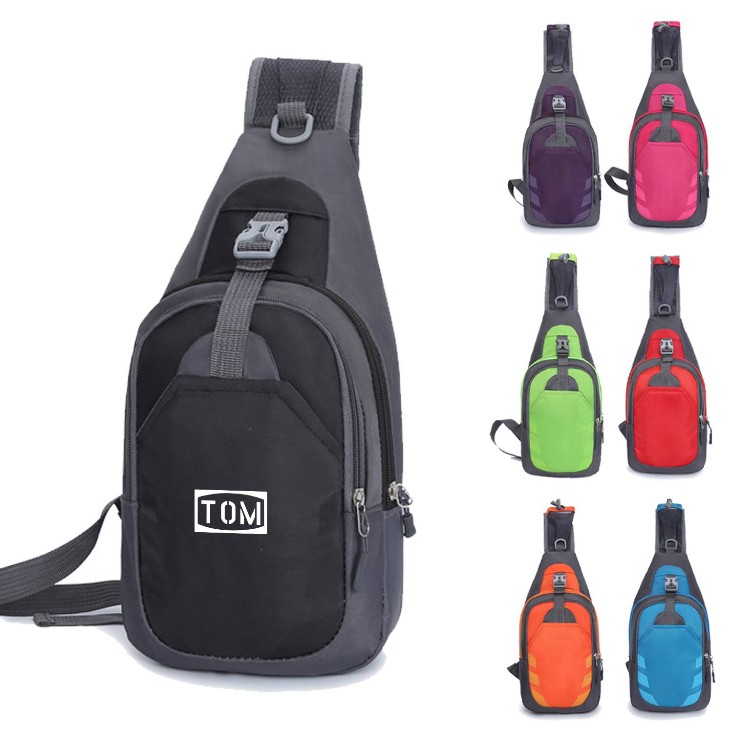 Multi Functional Leisure Sports Splash Proof Men's Chest Bag 7