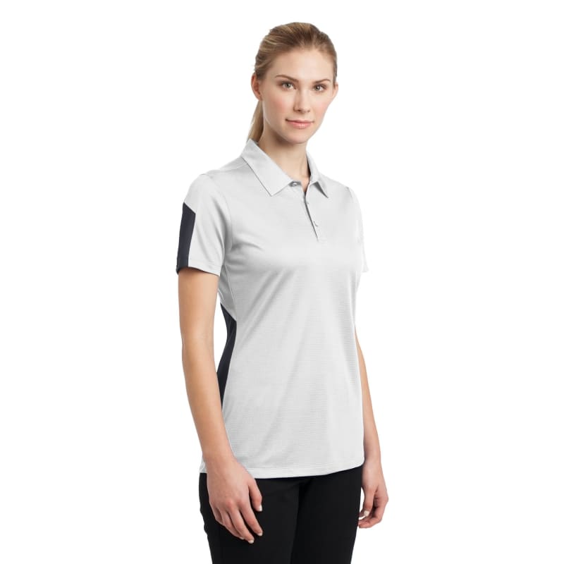 Sport-Tek Women's PosiCharge Active Textured Colorblock Polo. 8