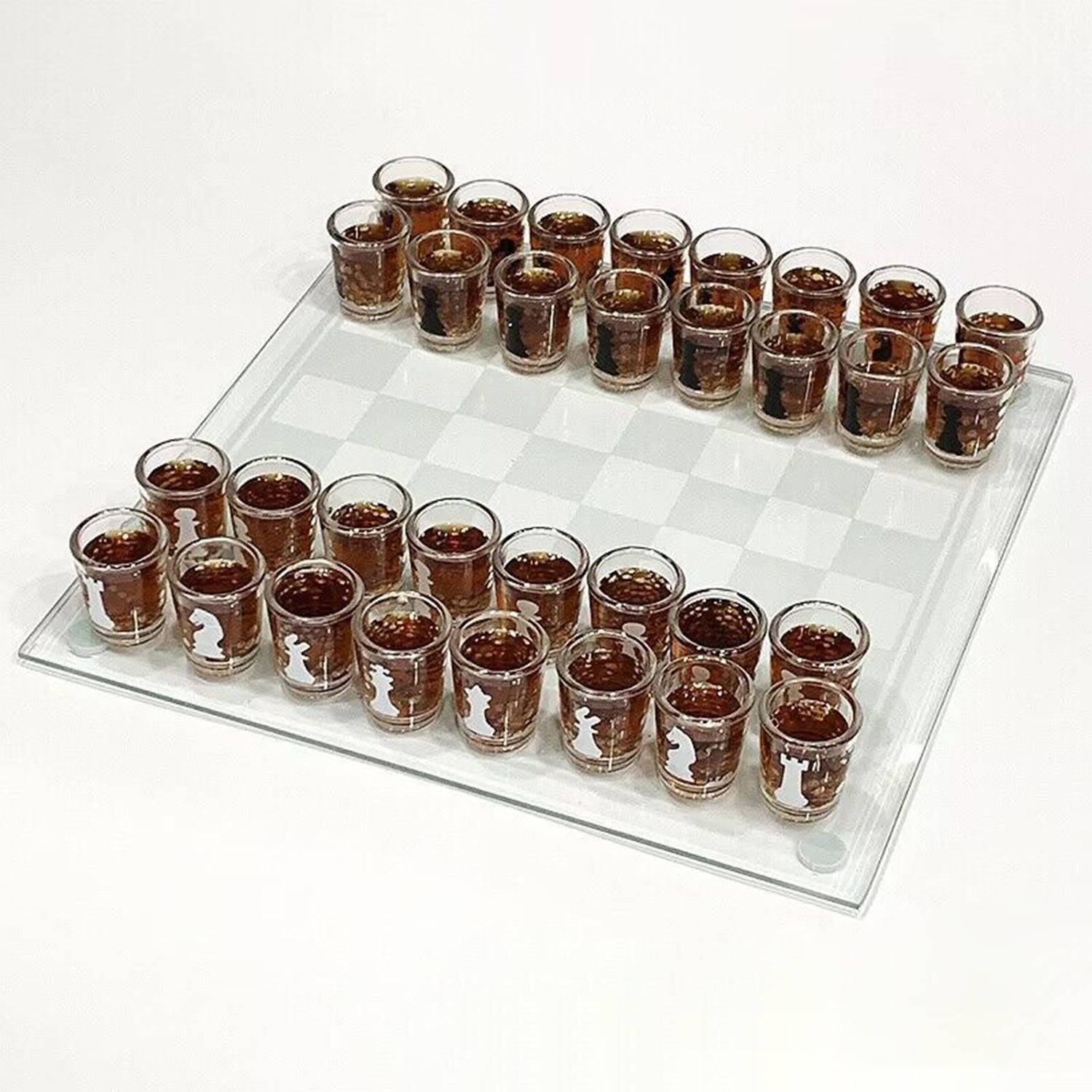 10oz Glass Drink Chess Set 1