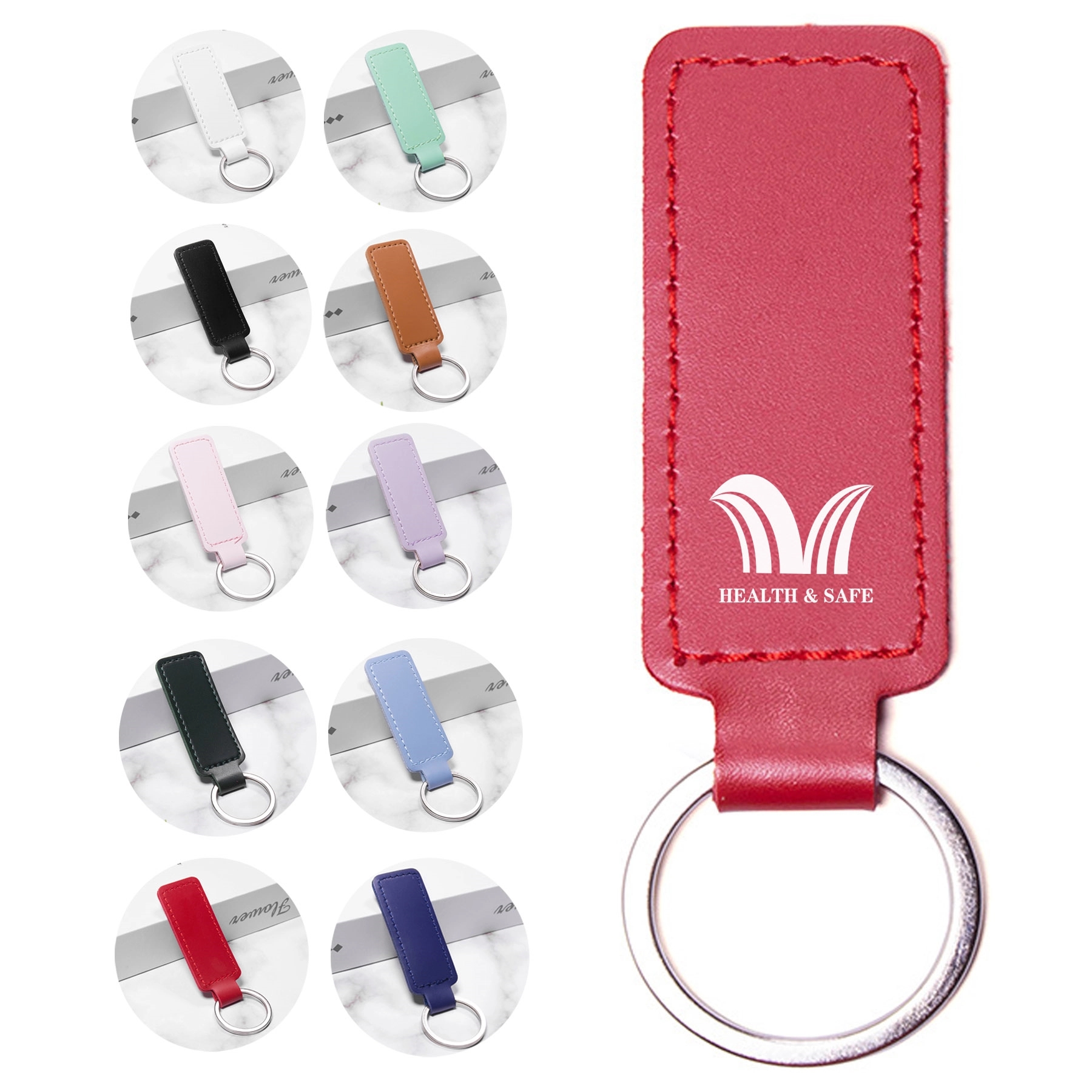 PU Leather  Keychain Keg Ring 1