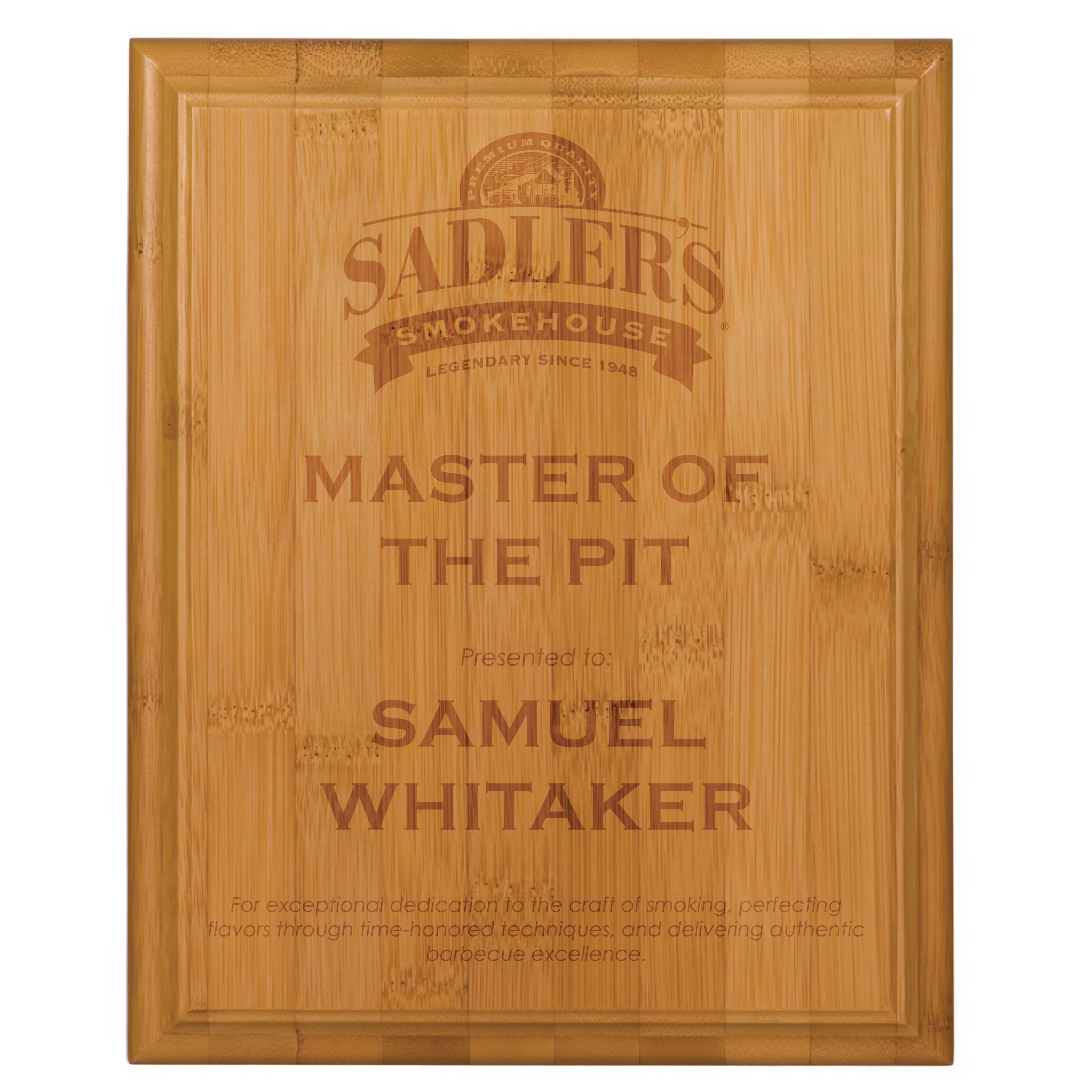 7" x 9" Bamboo Plaque 3