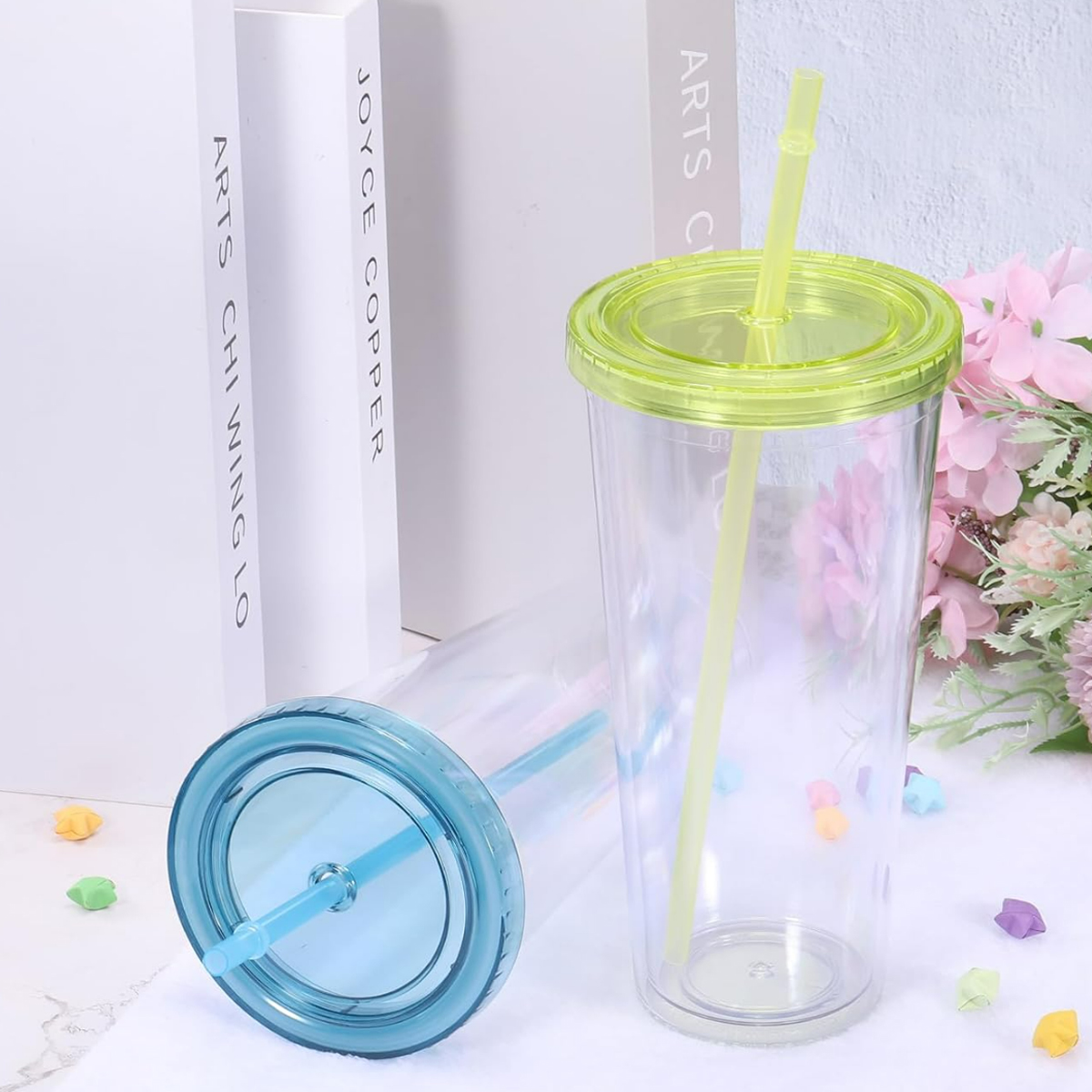 32Oz. Acrylic Tumbler with Lid and Straw for Drinks 4