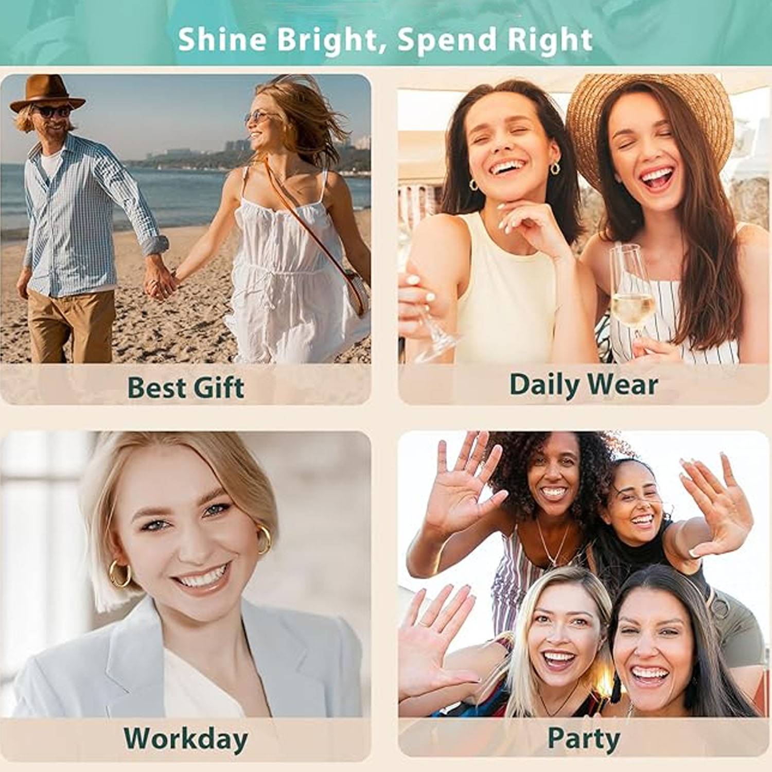 Vintage Chic Brass Hoop Earrings 3