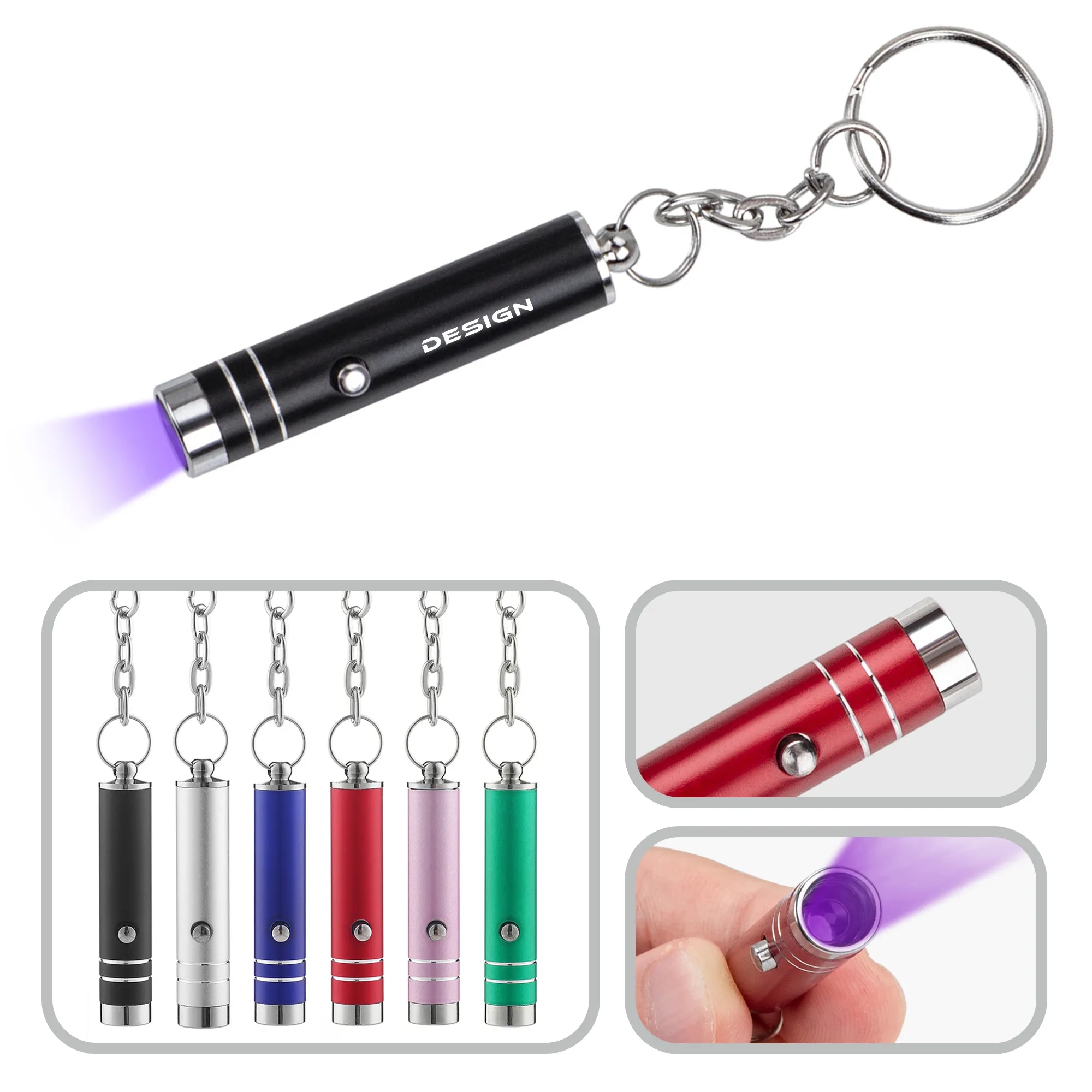 Mini UV Light Flashlight Banknote Checking Keychain 5