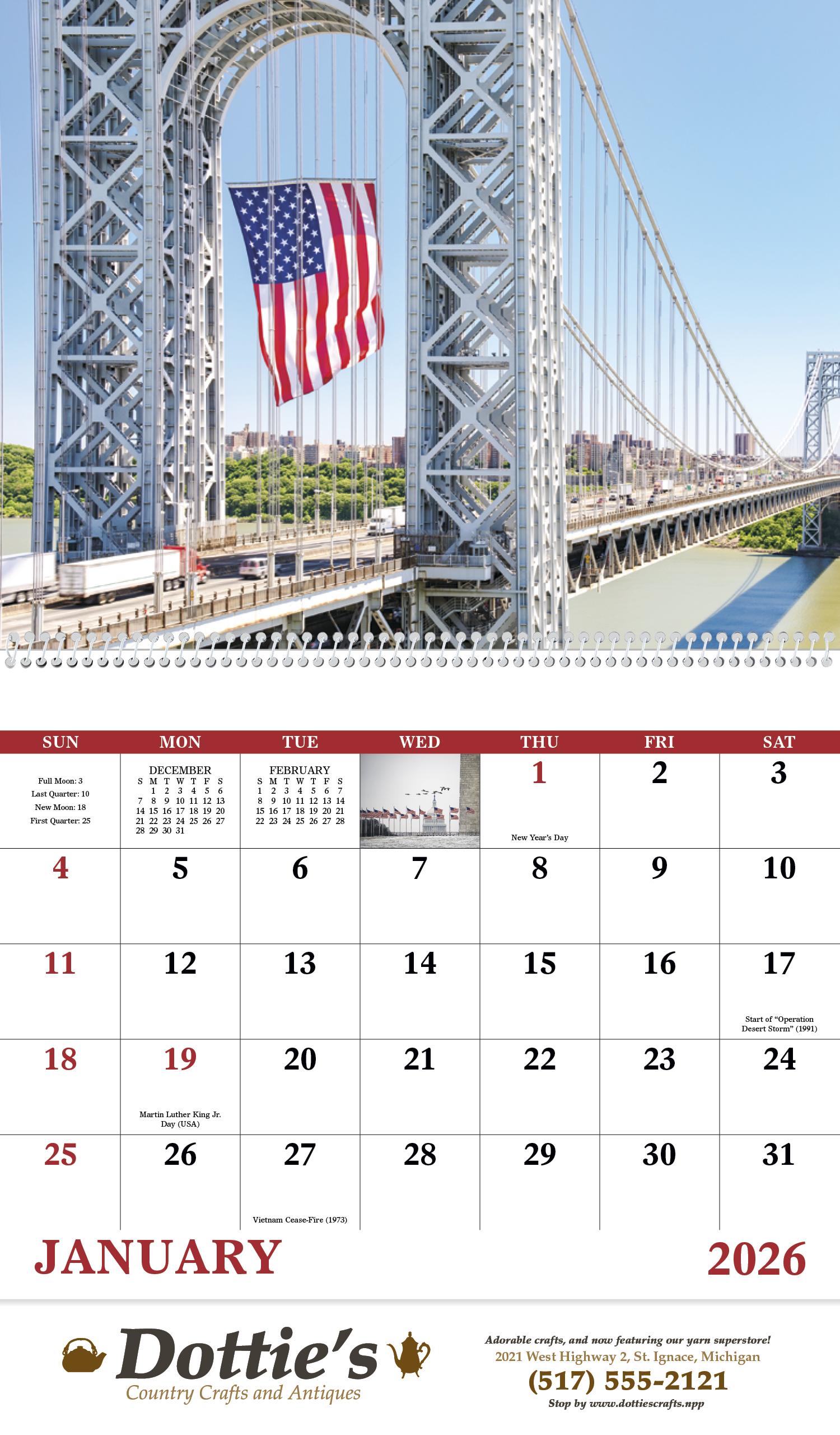 Good Value™ Celebrate America - Spiral Calendar 3