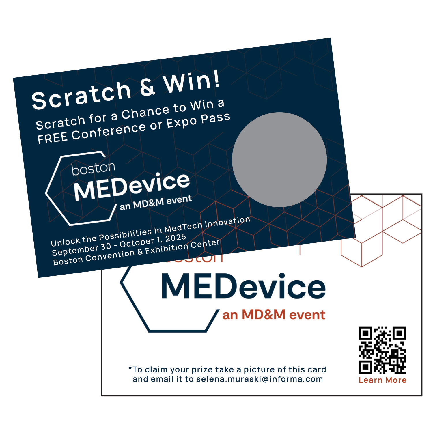 3.375" x 2.125" Scratch-Off Card - 4/4 Print 4