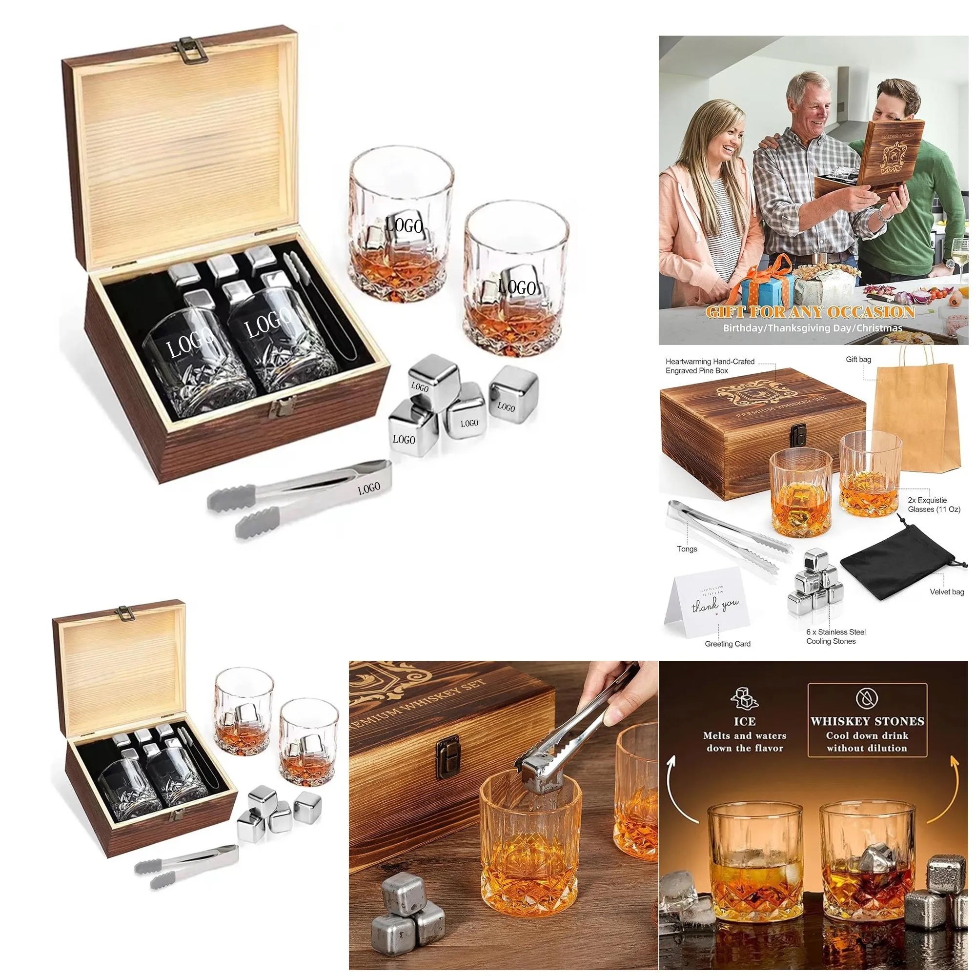 11 OZ Premium Whiskey Glass Storage Box 2