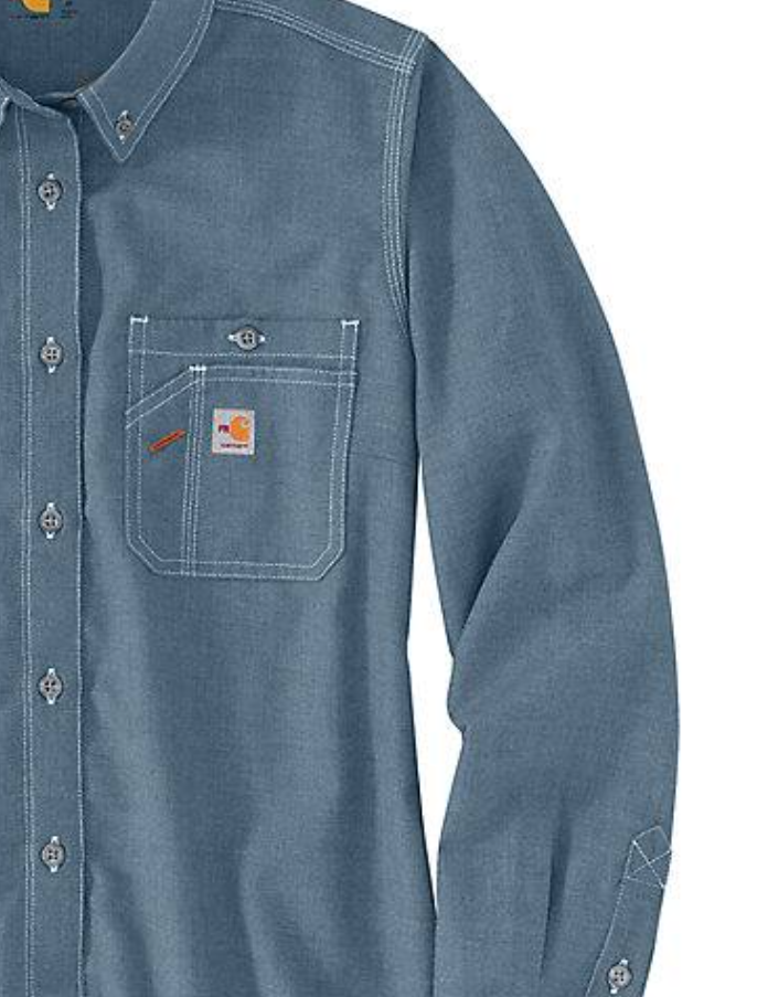 Carhartt 104147 Womens Flame Resistant Force Relaxed Fit Lightweight Long-Sleeve Shirt 4