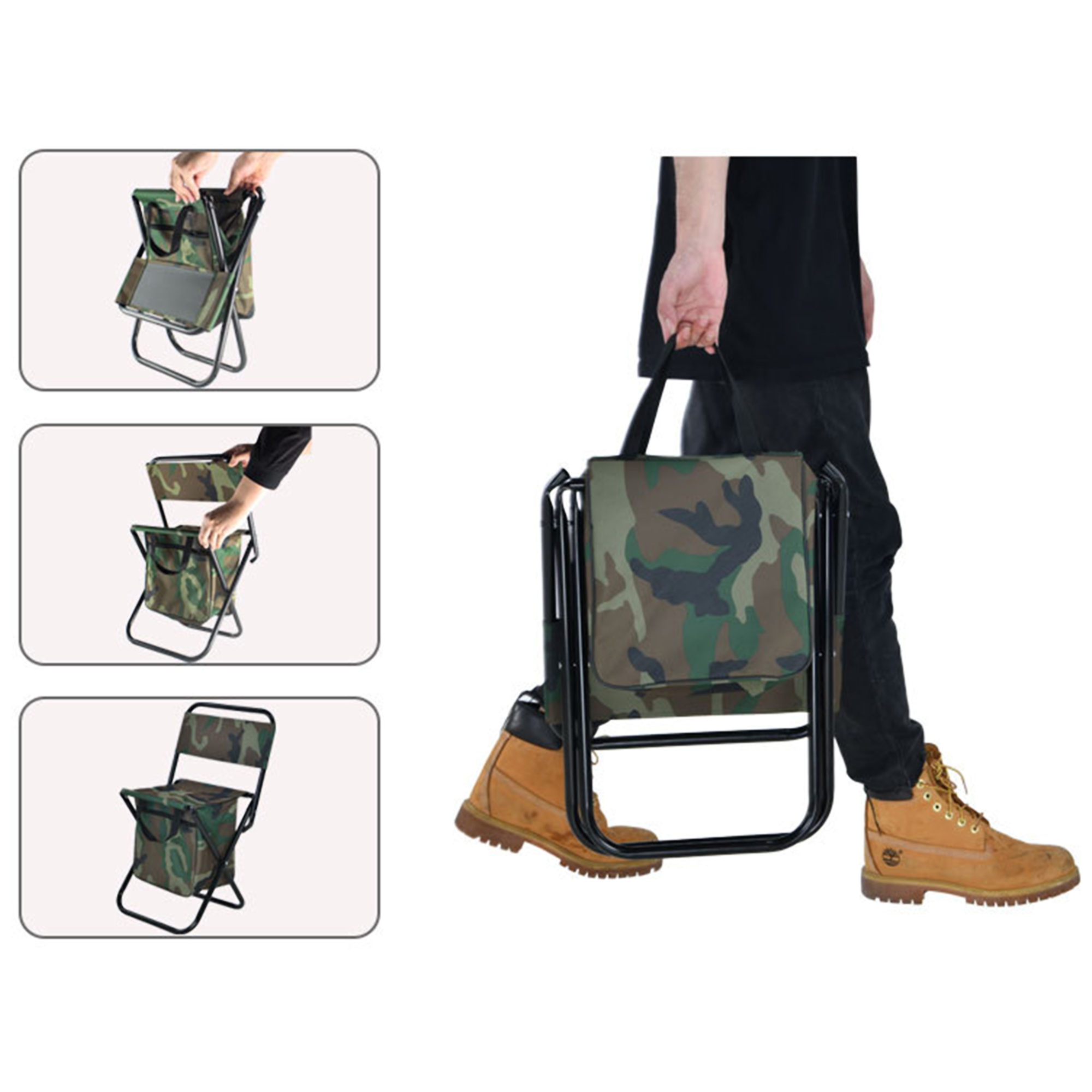 Portable 2-in-1 Folding Cooler Chair 4