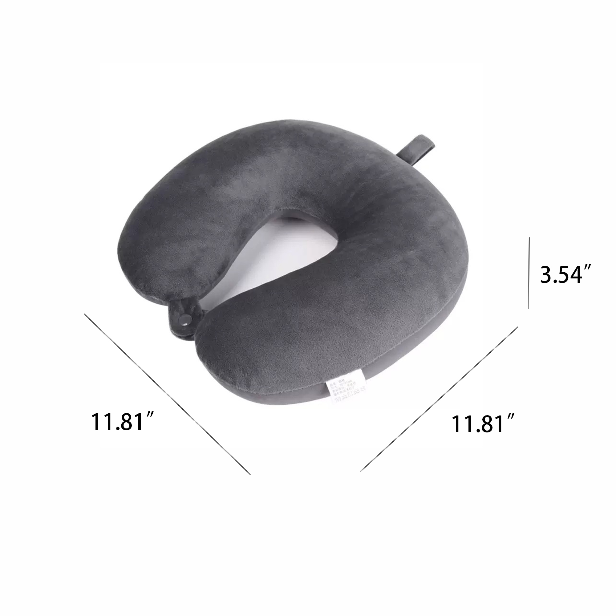 Premium Velvet Airplane Travel Head Rest Neck Holder Pillow 3