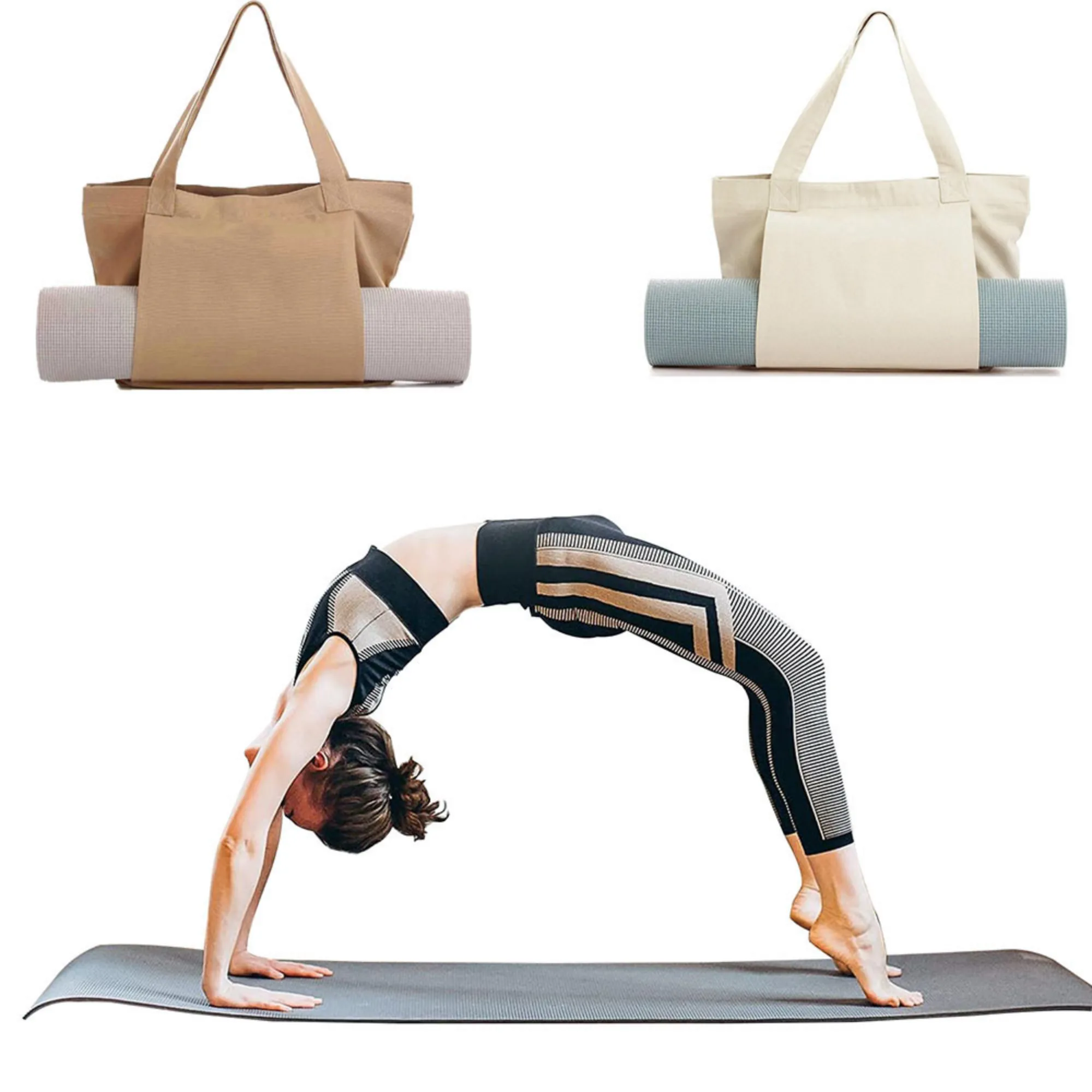 Yoga Pilates Mat Bag Canvas Handbag 2