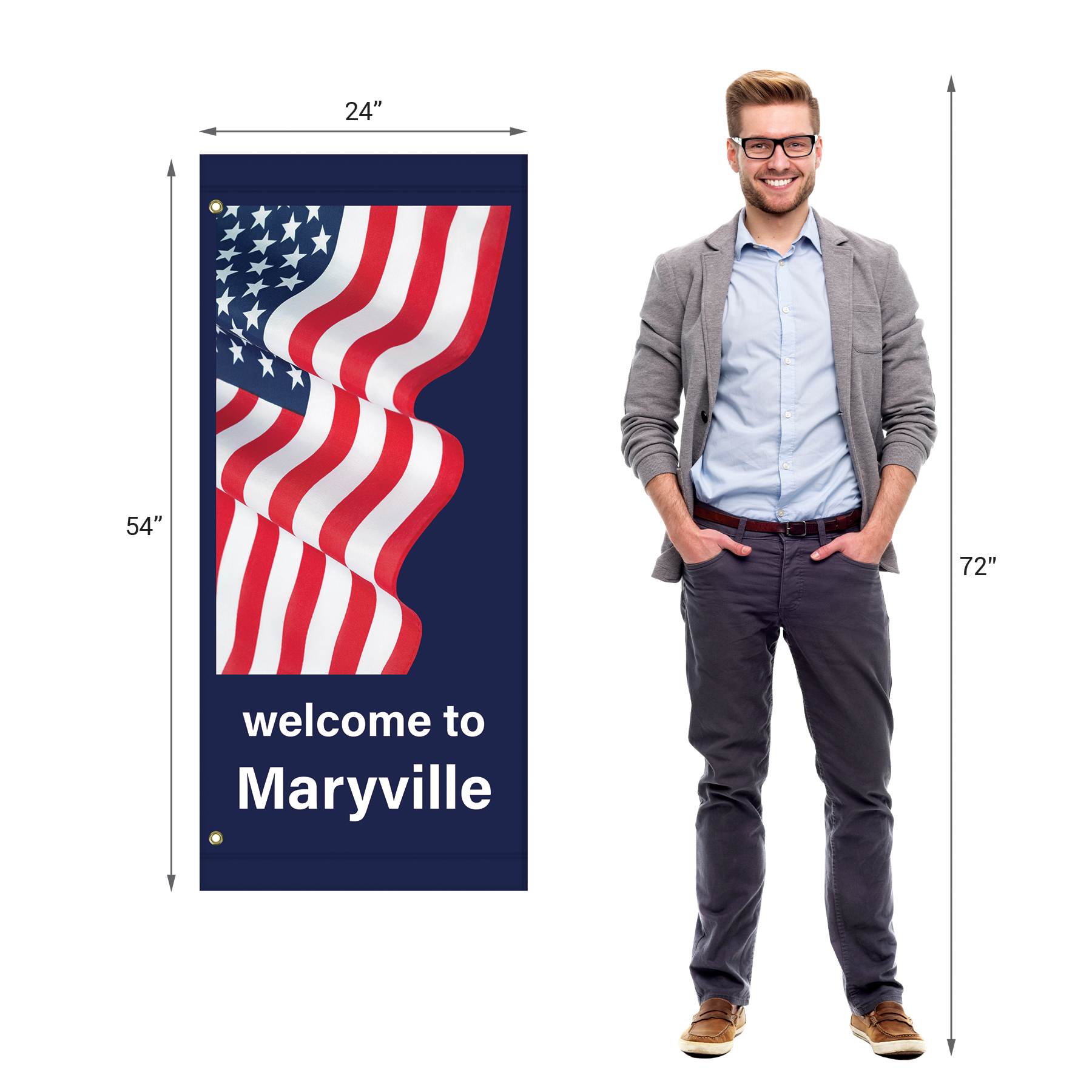 54" x 24" Custom Polyester Avenue Banner 9