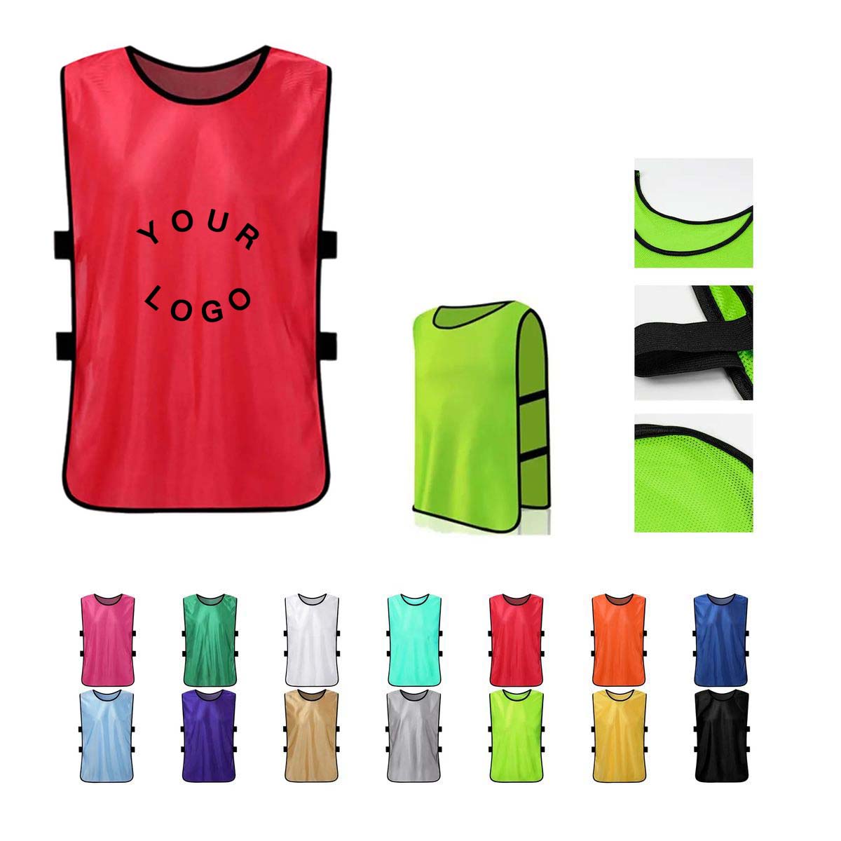 Team Training Vest Breathable Polyester Fabric 3