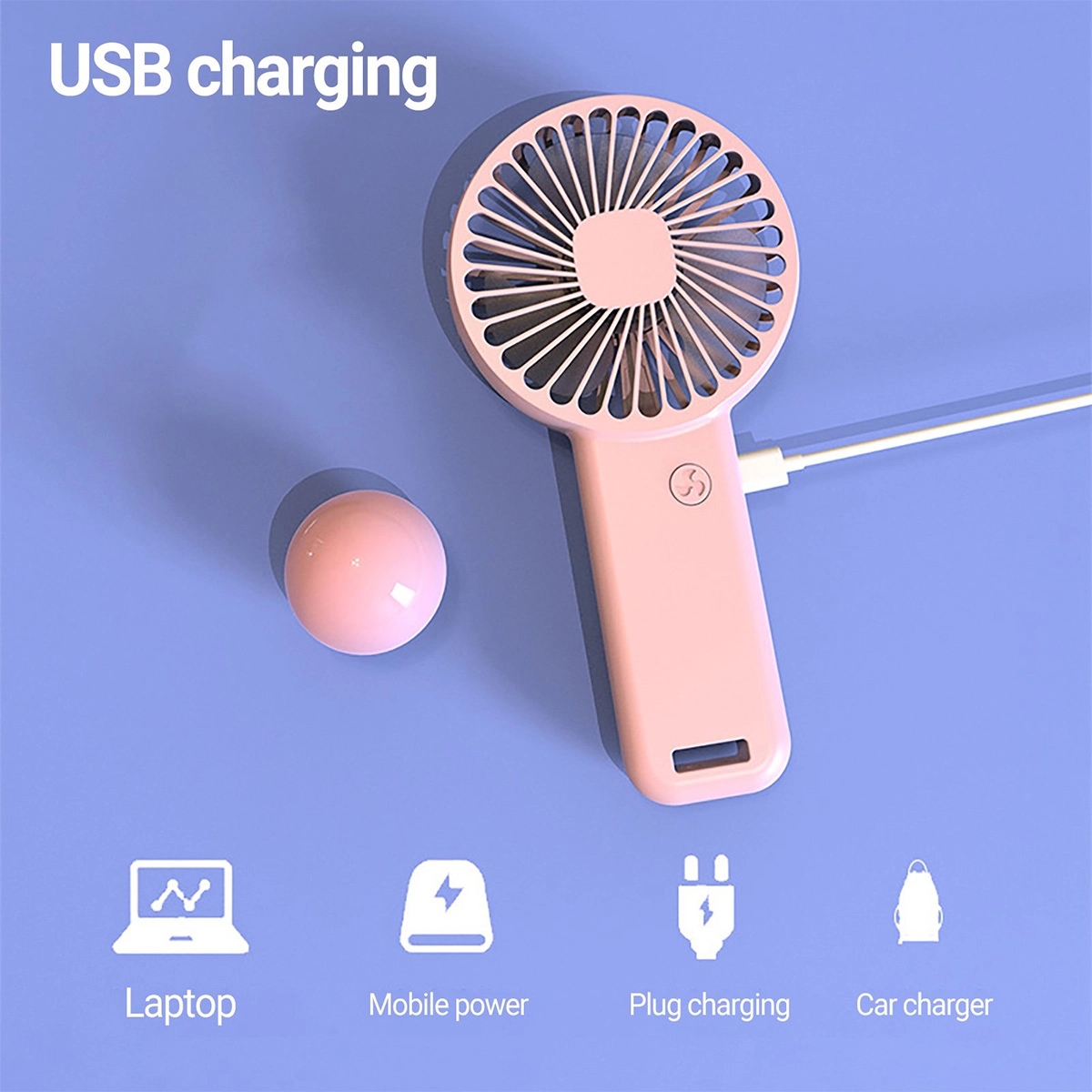 3 Speeds Mini Usb MuteProtable Pocket Handheld Travel Fan 11
