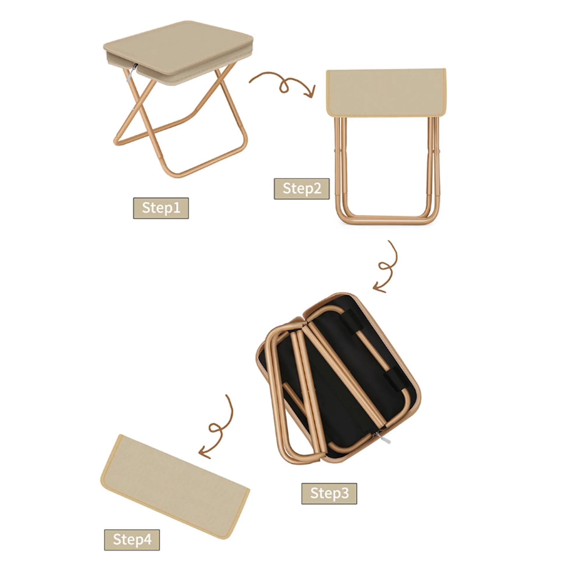 MOQ50 Portable Folding Stool for Camping and Fishing 8