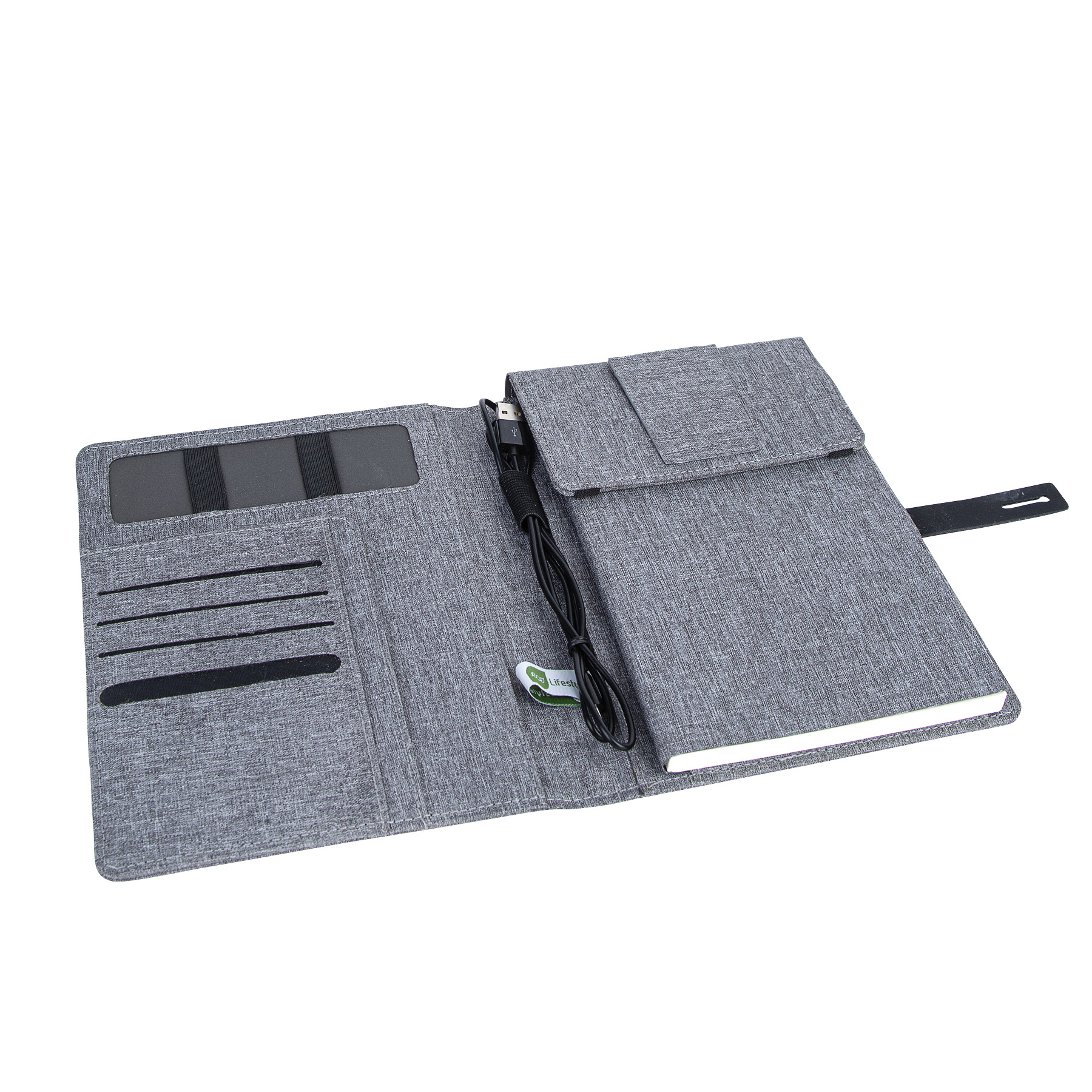 Binghamton RPET Padfolio w/ Wireless Phone Charger 13