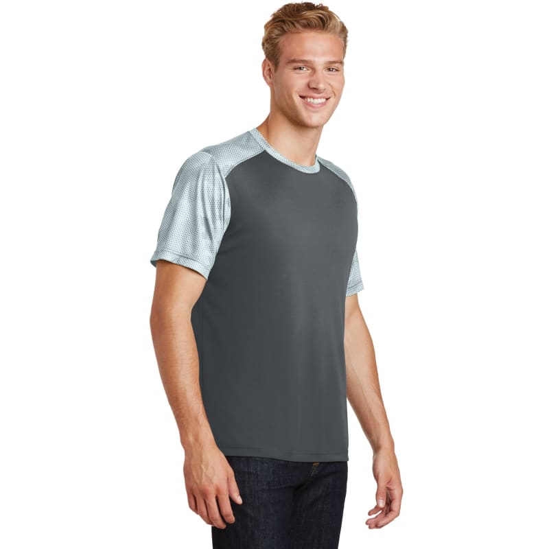 Sport-Tek CamoHex Colorblock Tee. 8