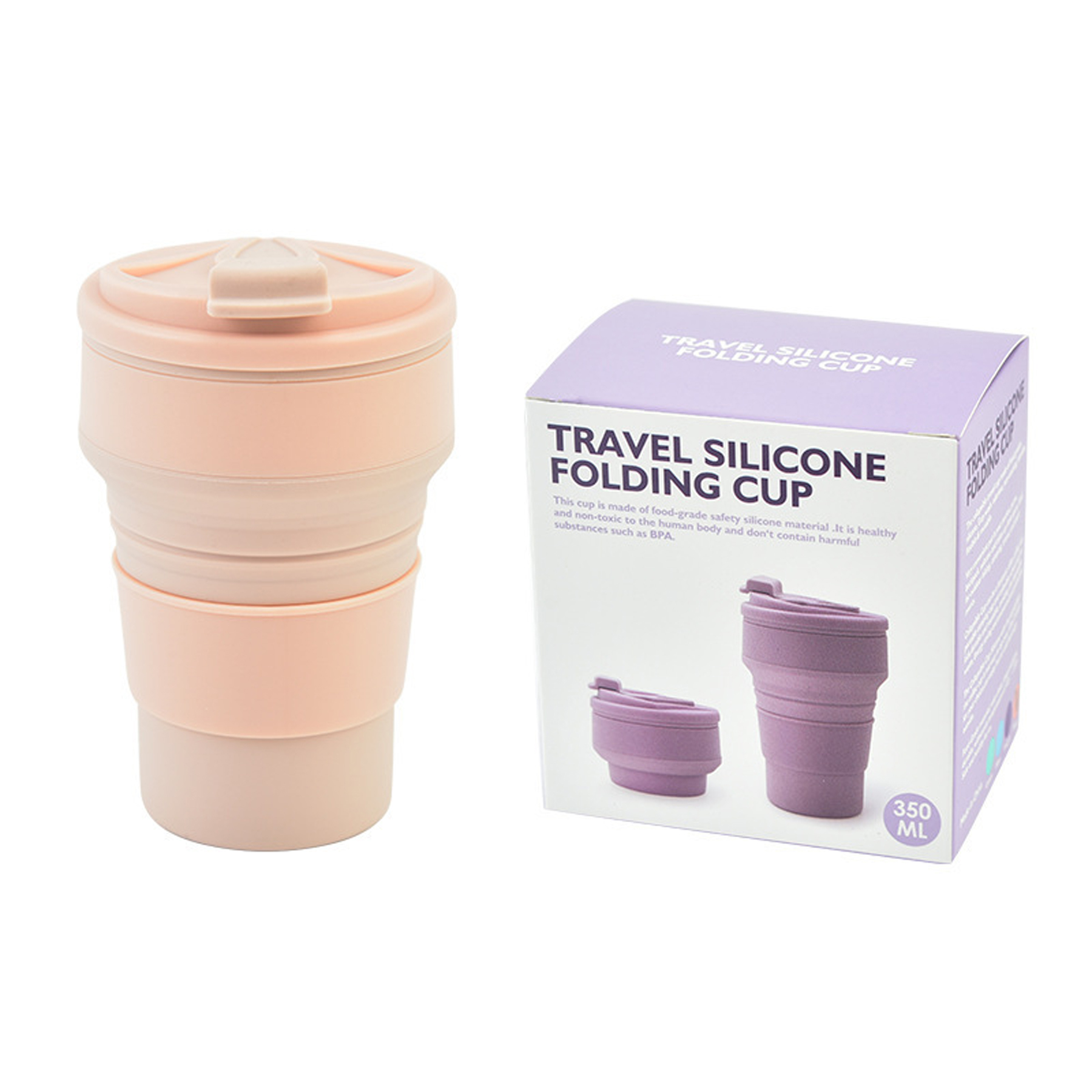 12oz Silicone Collapsible Travel Cup 1