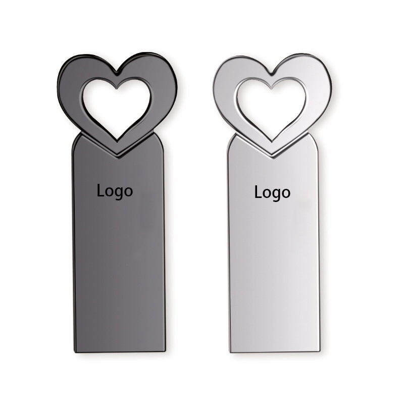 Heart Shape Metal USB Flash Drive 5