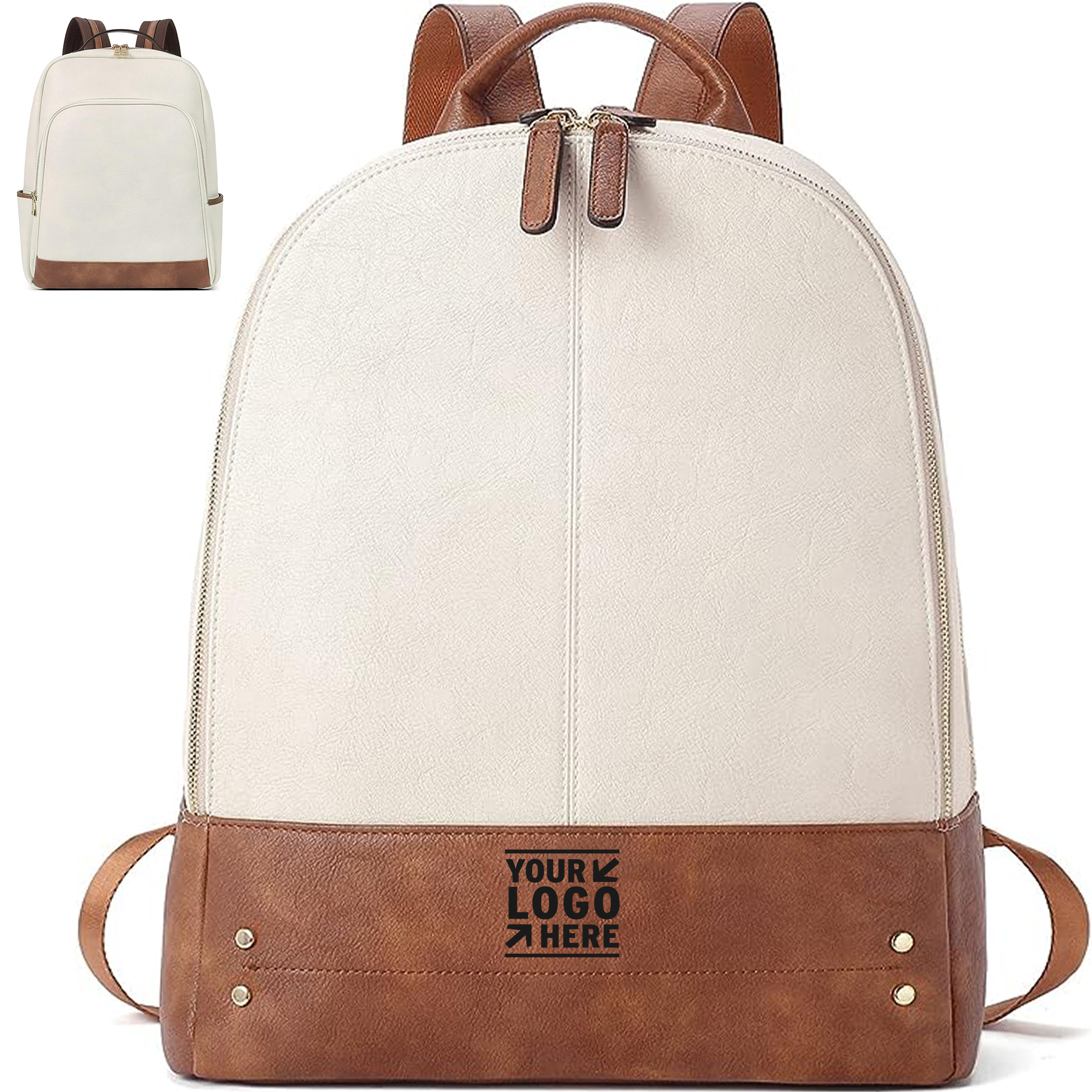 Portable Small Sling Bag Bundle With Leather Backpack