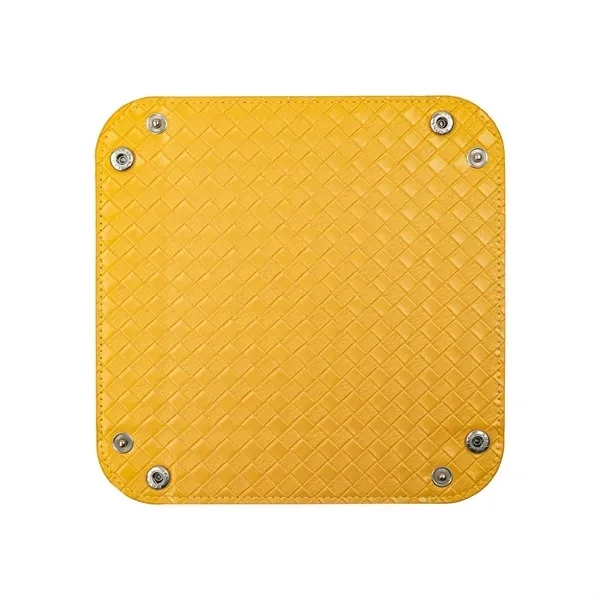 Square PU Leather Dice Tray - Foldable Design 4