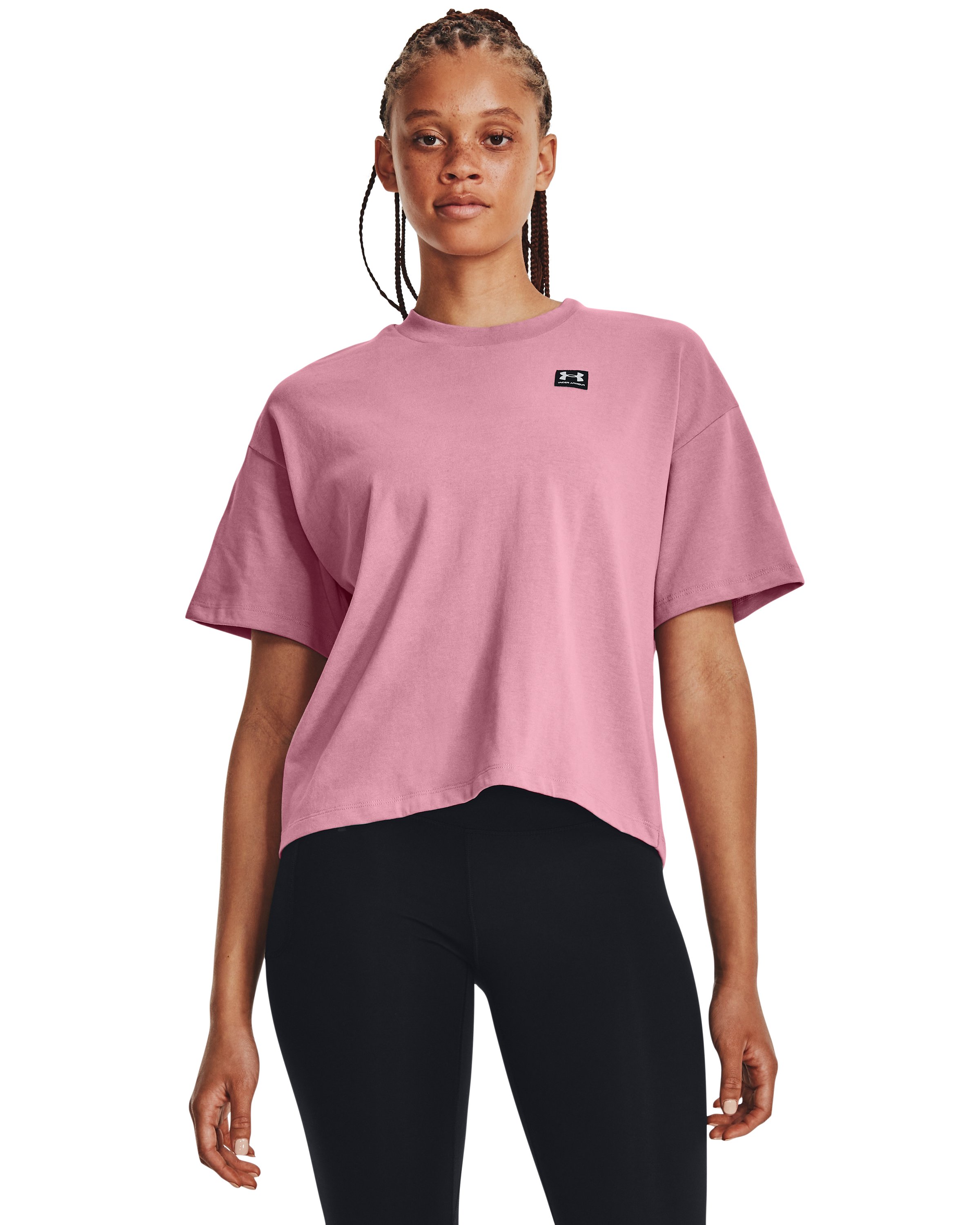 UA Logo LC Oversized Heavyweight Women's Short Sleeve 3