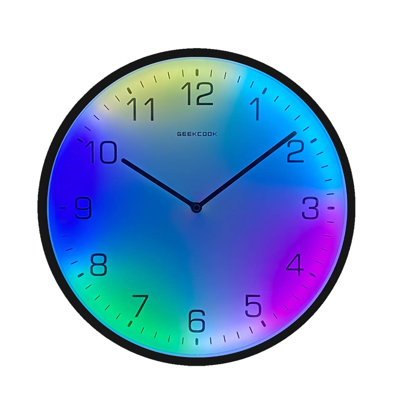 LED dynamic color silent voice-activated wall clock 5