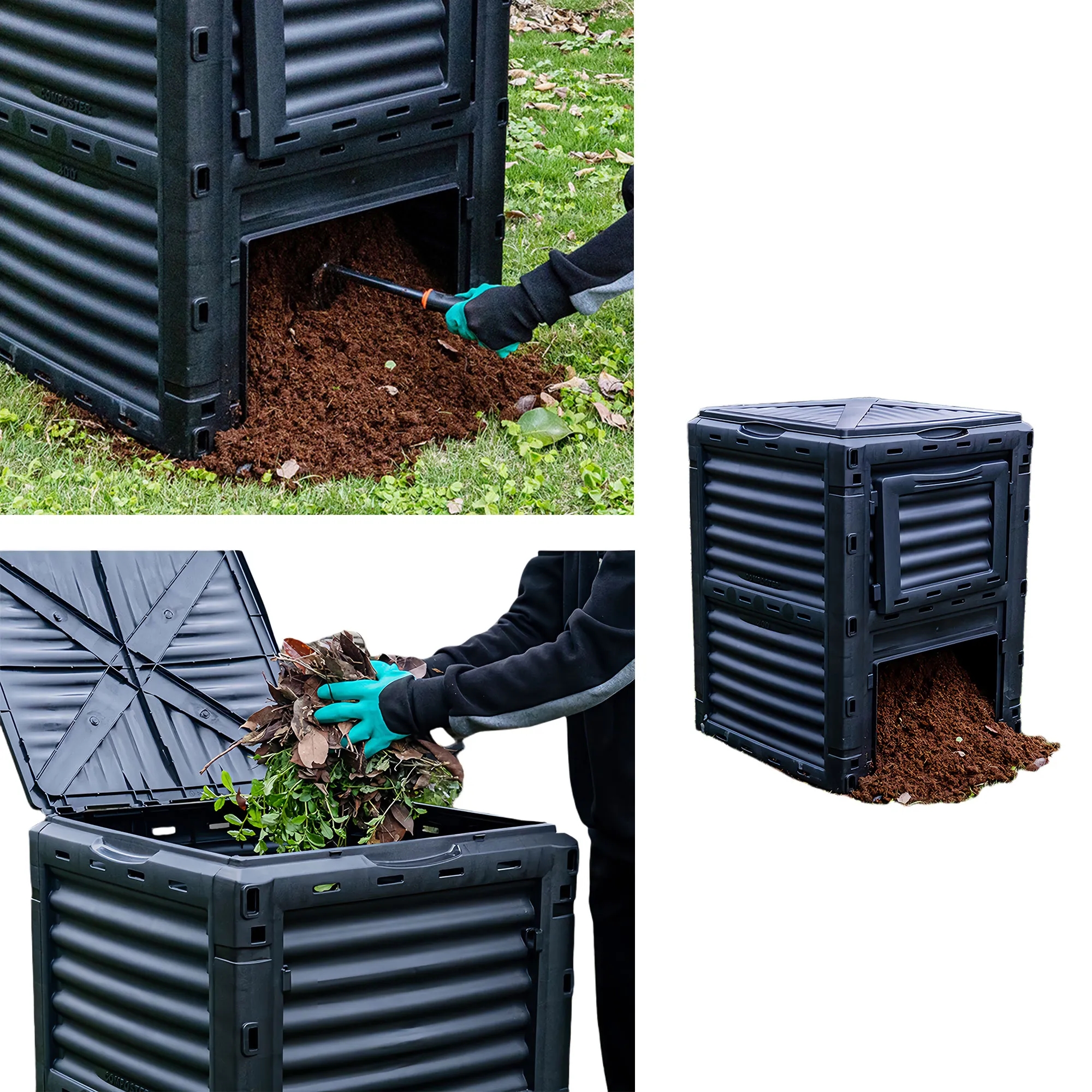 Premium 300L Garden Compost Bin For Leaf Recycling And Waste 5
