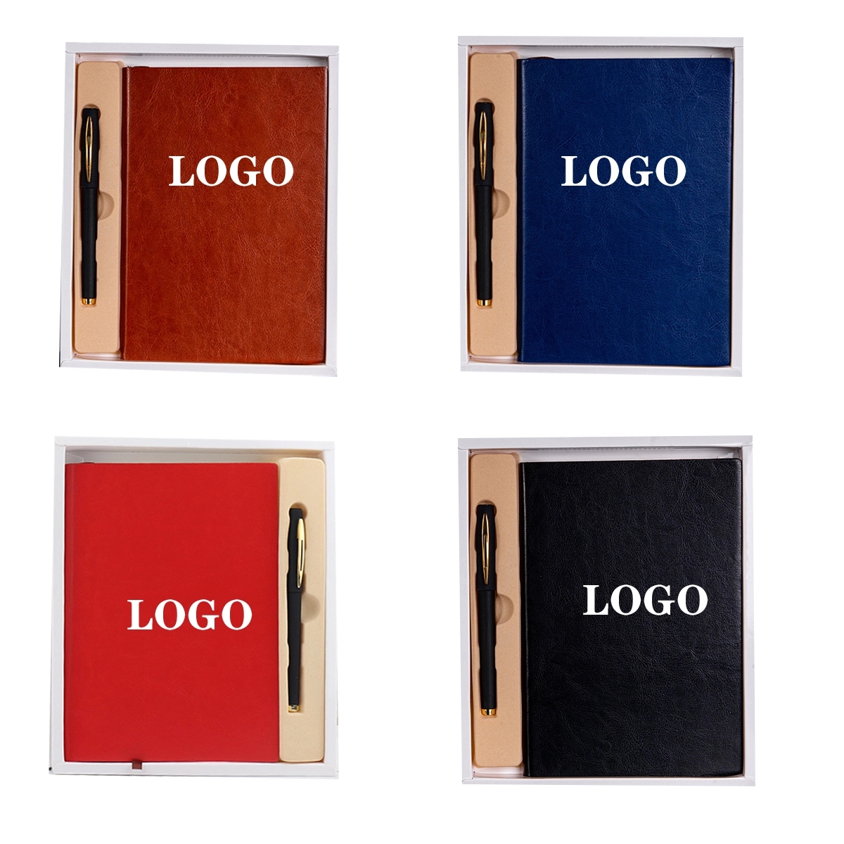A5 Leather Notebook Pen Gift Set 3