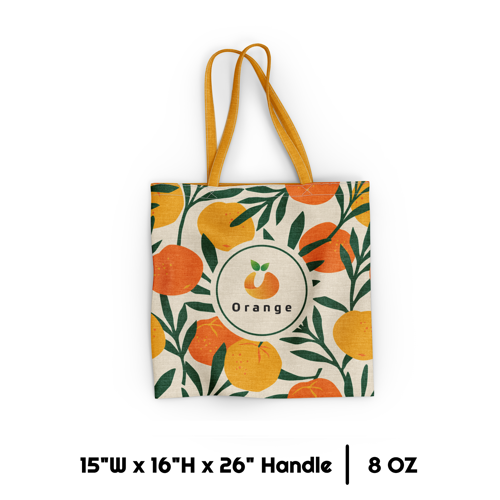 8 oz Cotton Canvas Bag-"15""W x 16""H x 26""Handle 3