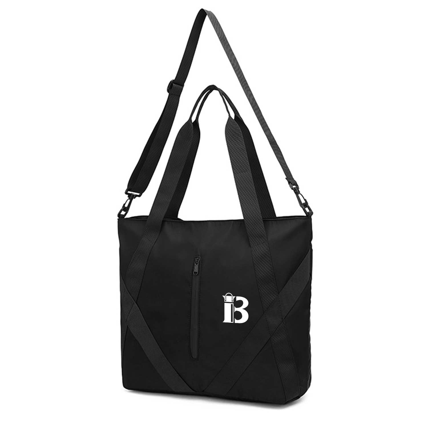 Shoulder Tote Bag with Zipper, custom tote bag with logo imprint 4