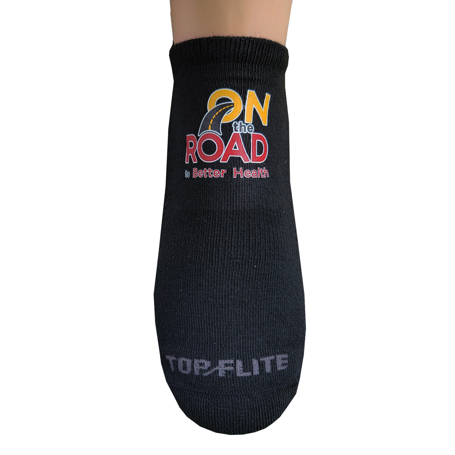 Top Flite Men's No Show Cushion Runners Socks with Oversized DTF 7
