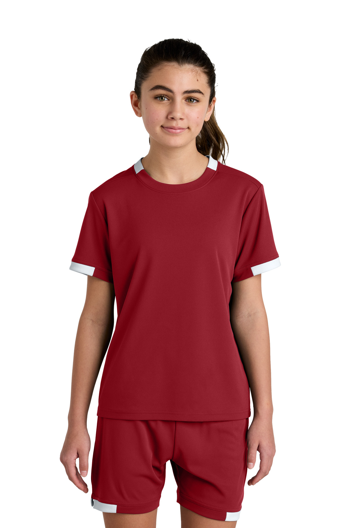 Sport-Tek Youth Club Short Sleeve Crew YST440 35