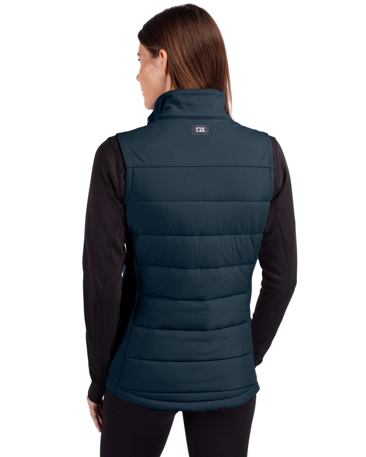 Cutter & Buck Evoke Recycled Honeycomb Fleece Womens Hybrid Full Zip Vest 35