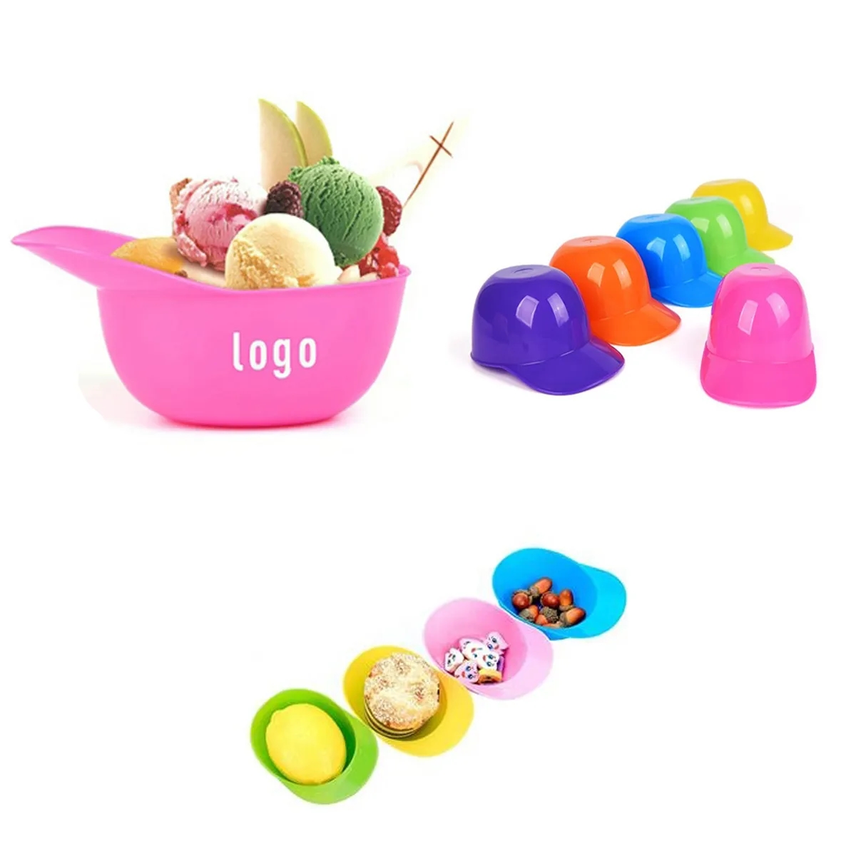 Mini Baseball Hat Ice Cream Bowl 1