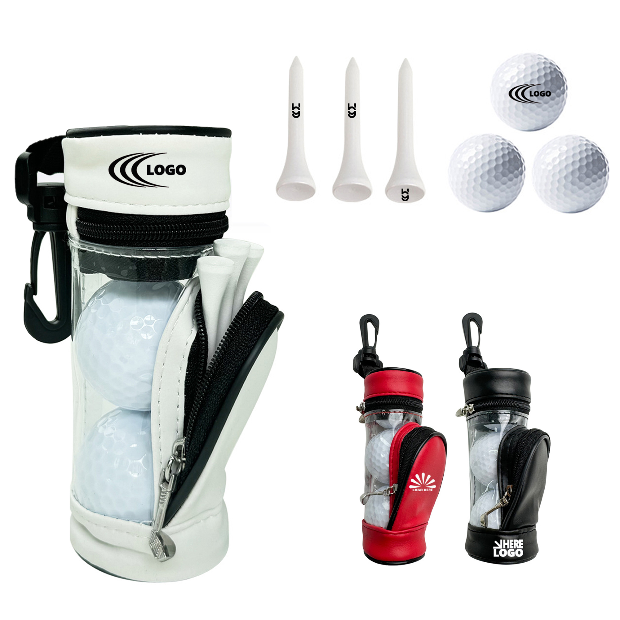 Mini Golf Ball Bag With Balls And Tees 2