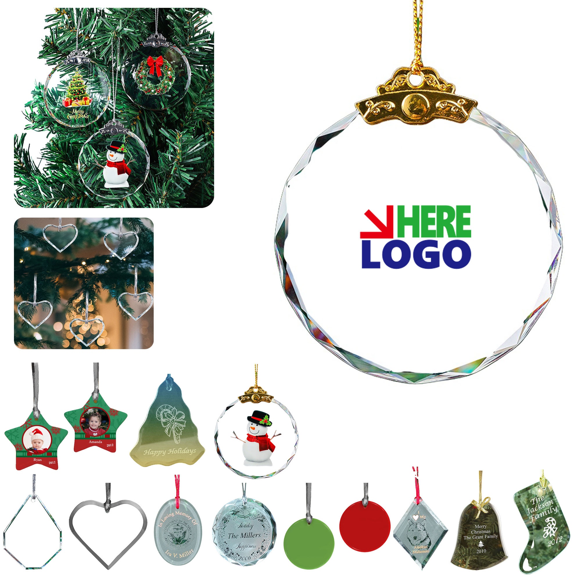 Christmas Crystal Tree Ornaments Decor 21