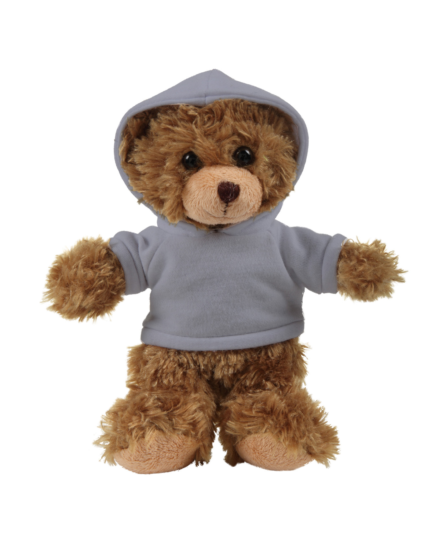 soft plush Mocha Curly Sitting Bear with hoodie 19