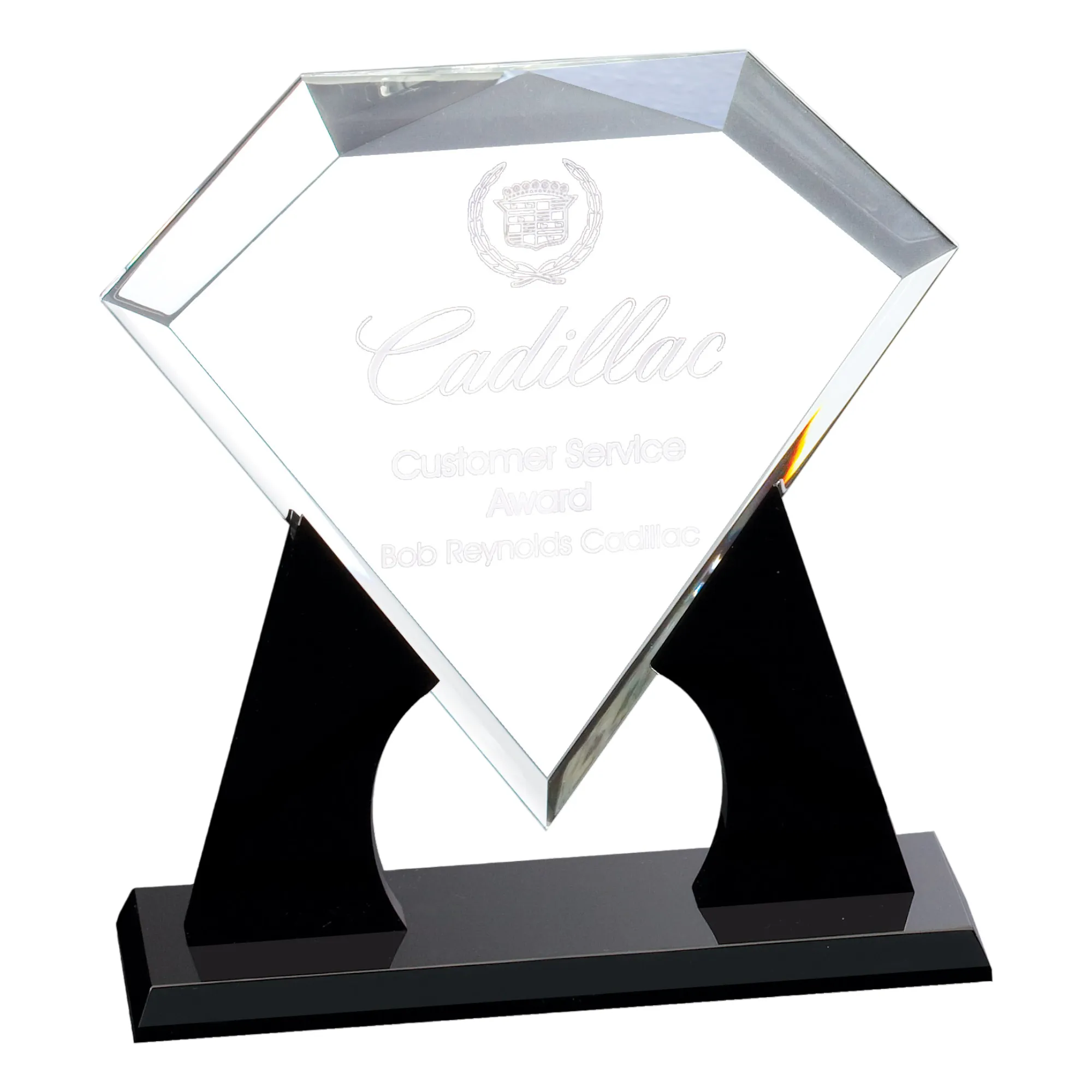11.75" x 12" Clear Diamond Acrylic Award 2