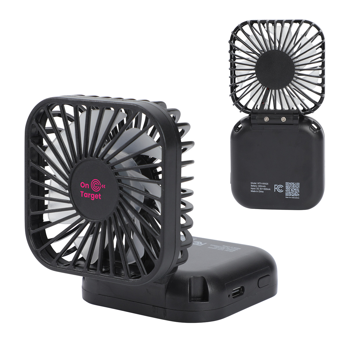 Whirlwind Mini Folding Rechargeable Fan with Lanyard 4