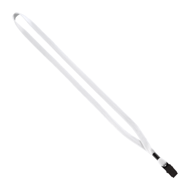 1/2" Cotton Lanyard with Metal Crimp & Bulldog Clip 18