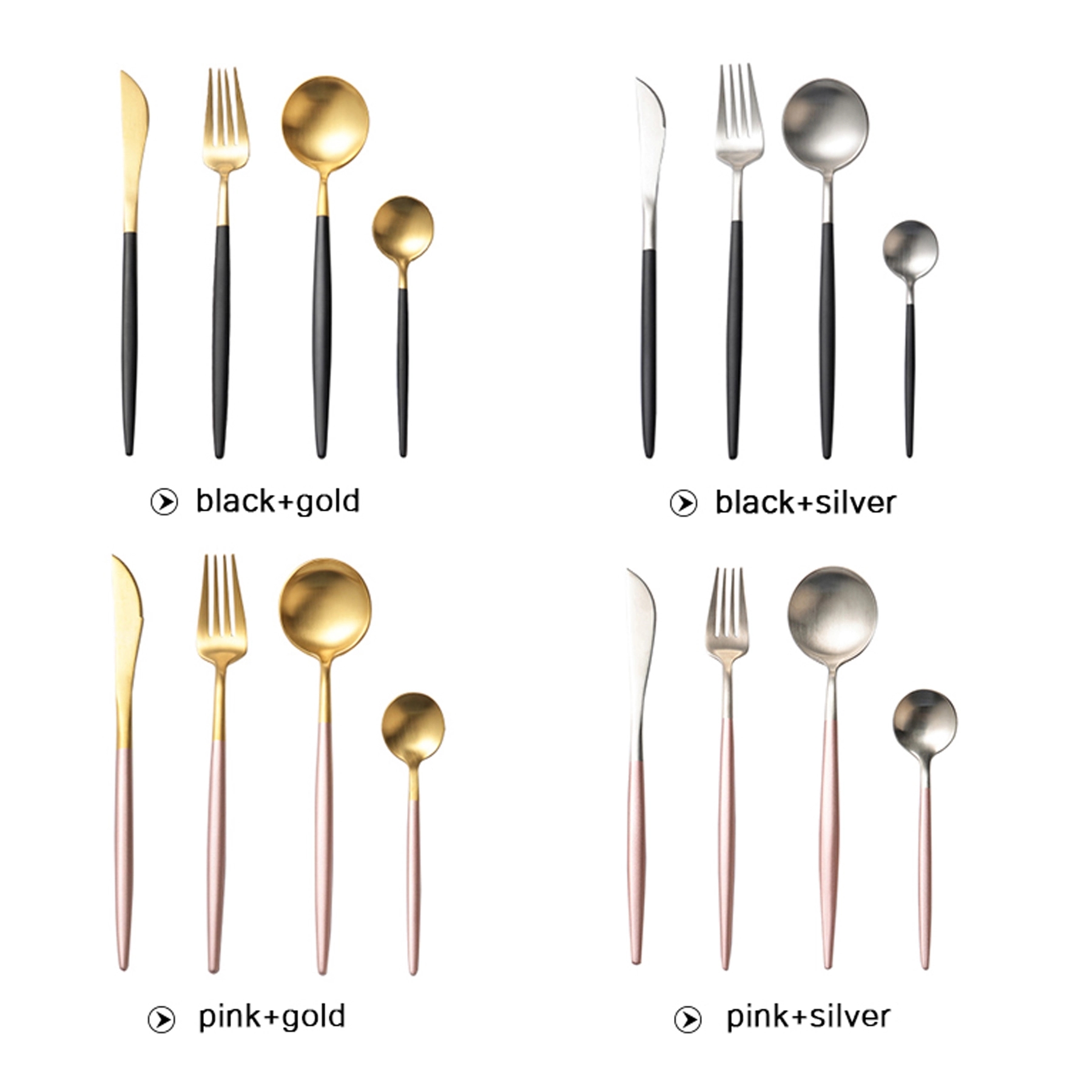304 Stainless Steel Cutlery 4 Pieces Set 2